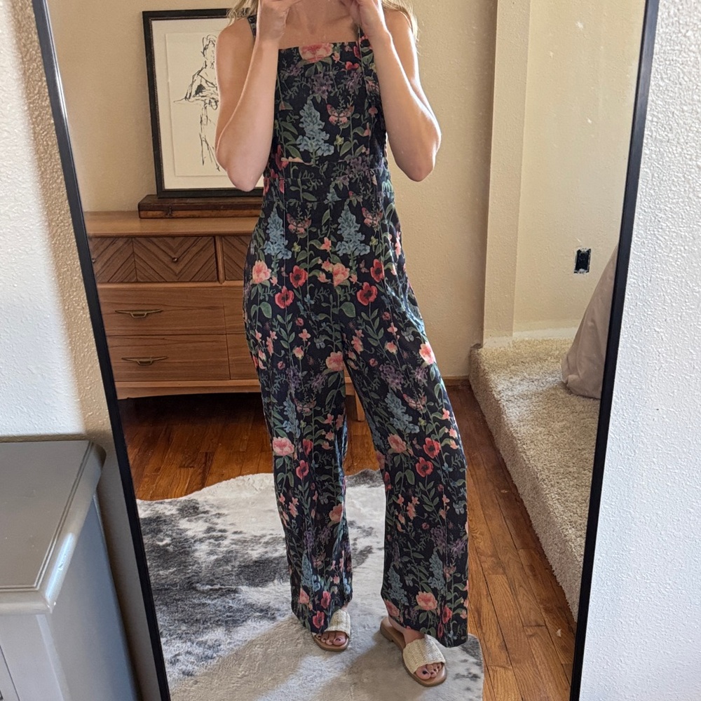 Cider Dark Floral Jumpsuit